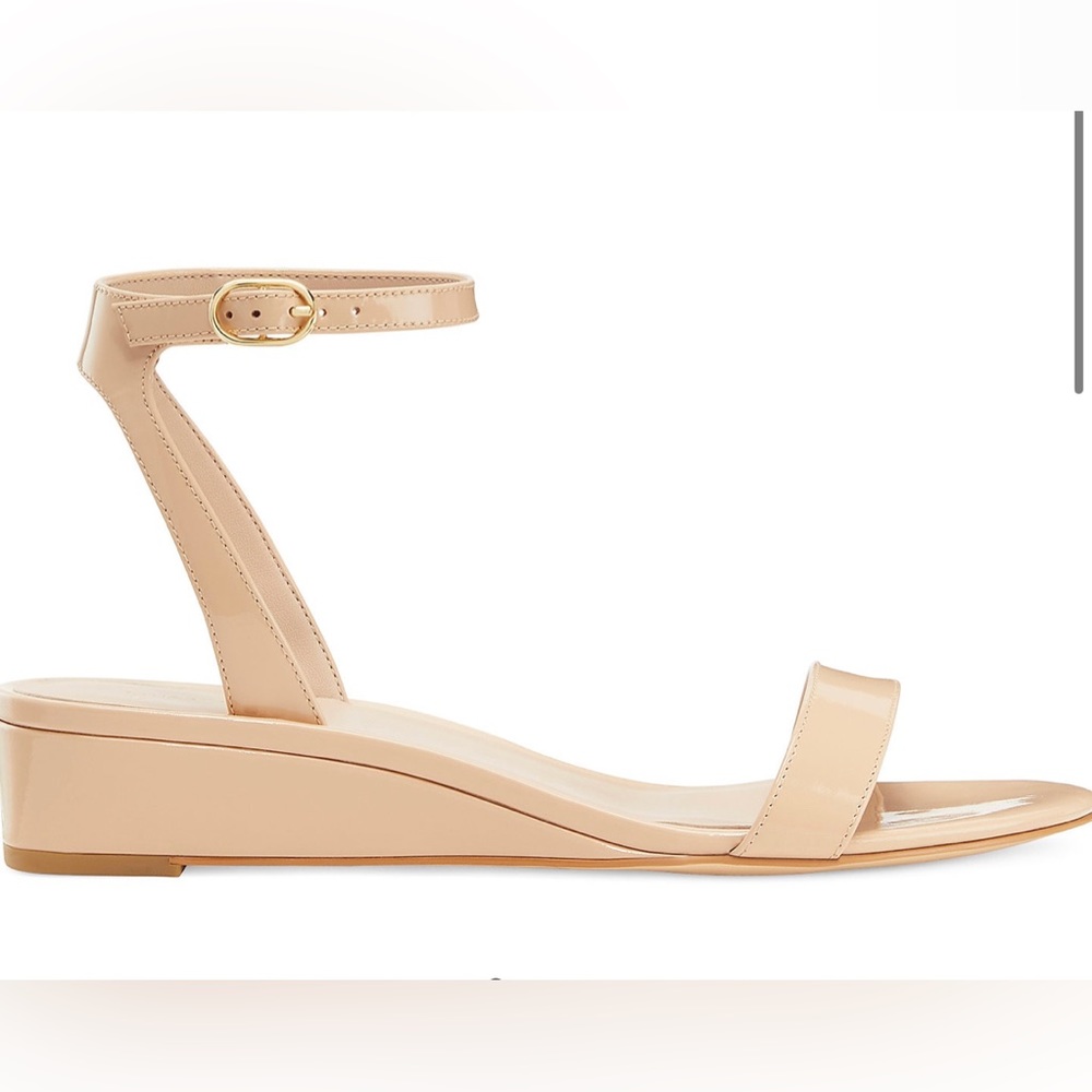 SOLD!! Stuart Weitzman AVENUE 35 ANKLE-STRAP WEDGE SANDAL